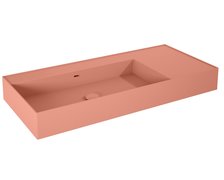Elita Level ľavé nástenná umývadlo Solid Surface 100,5x45,5 cm Terra Pink matt RE041461186600