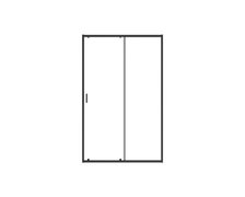 Besco ZARYA BLACK sprchové dvere posuvné 120 x 190 cm sklo číre DZB-120