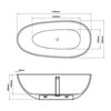 Home Tiza MOBI voľne stojaca vaňa z liateho mramoru 170 × 85 cm