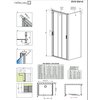 Radaway EVO DW+S obdĺžnikový sprchový kút 75 x 90 x 200 cm