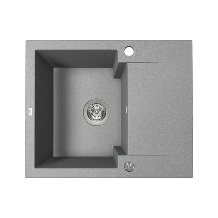 Laveo CHICHI granitový drez 58 x 48 cm, sivý SBH_513Y