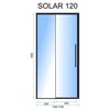 Rea SOLAR GOLD Sprchové dvere posuvné 120 x 195 cm sklo číre K6548