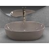 Rea LISA BEIGE SHINY keramické umývadlo na dosku 49 x 35 cm REA-U6380