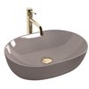 Rea LISA BEIGE SHINY keramické umývadlo na dosku 49 x 35 cm REA-U6380