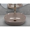 Rea LISA BEIGE SHINY keramické umývadlo na dosku 49 x 35 cm REA-U6380