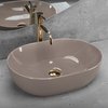 Rea LISA BEIGE SHINY keramické umývadlo na dosku 49 x 35 cm REA-U6380