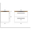 Kúpeľňová skrinka Nava s vrchnou doskou 70 cm 004-SU70-02+999-BL70-01