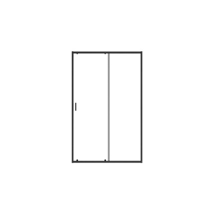 Besco ZARYA BLACK sprchové dvere posuvné 130 x 190 cm sklo číre DZB-130