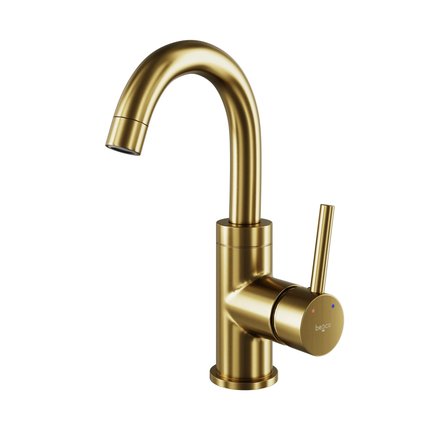 Besco ILLUSION II umývadlová vodovodná batéria brúsená zlatá BU-III-ZS