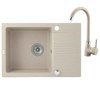 Laveo CELIA granitový drez 65 x 44 cm s batériou, Bež SJCG413T