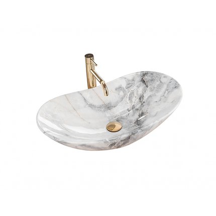 Rea ROYAL GRANIT keramické umývadlo na dosku 62,5 x 36 cm U8596