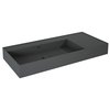 Elita Level ľavé nástenná umývadlo Solid Surface 100,5x45,5 cm Antracit matt RE041461186010