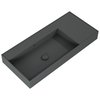 Elita Level ľavé nástenná umývadlo Solid Surface 100,5x45,5 cm Antracit matt RE041461186010