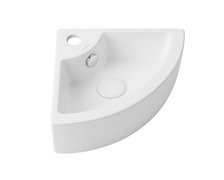 Uptrend – Umývadlo rohové Cherry L 44,5 × 32 cm biele lesklé ľavé STR4299