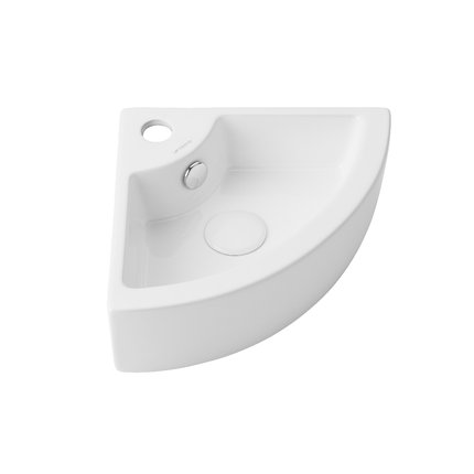 Uptrend – Umývadlo rohové Cherry L 44,5 × 32 cm biele lesklé ľavé STR4299