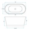 Rea OFELIA voľne stojaca akrylátova vaňa 170 x 74 cm REA-W0126