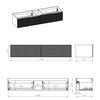 Elita SOHO komoda 2S Čierna matt, 160 x 31,8 x 45,3 cm RE081604047160