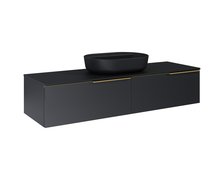 Elita SOHO komoda 2S Čierna matt, 160 x 31,8 x 45,3 cm RE081604047160