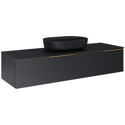 Elita SOHO komoda 2S Čierna matt, 160 x 31,8 x 45,3 cm RE081604047160