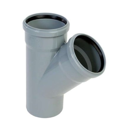 Kanalizačná tvarovka,HT odbočka Ø40 / 40 - 67° PP sivé X5388