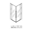 Aquatek JAGUAR A4 štvorcový sprchový kút 90 x 90 x 200 cm, sklo číre, profil čierny