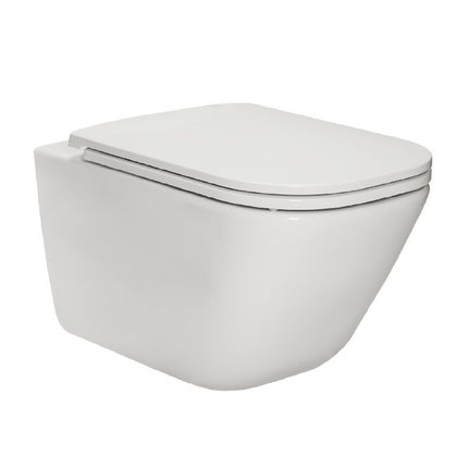 Roca GAP SQUARE WC misa závesná RimFree so sedátkom 54 x 34,7 cm A34H470000