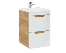 Comad Aruba White 823 FSC skrinka pod umývadlo 40 cm dub craft zlatý/biely lesk