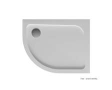Polimat ORIS asymetrická sprchová vanička 80 x 100 x 14 cm, pravá 00066