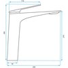 Deante ALPINIA keramické umývadlo na dosku asymetrické 41 cm, biele CGA_6U42
