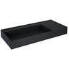 Elita Level ľavé nástenná umývadlo Solid Surface 100,5x45,5 cm Black matt RE041461187160