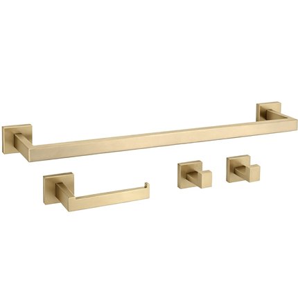 Rea RIO sada kúpeľňových doplnkov 4 ks, brúsená zlatá REA-05013