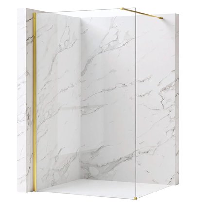 Rea Flexi Transparent / Gold sprchová zástena 70 x 195 cm sklo číre REA-K9952 + K9968