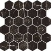 Nowa Gala MAGIC BLACK MB 14 mozaika M-h heksagon gres lesklý čierny 27x27 cm rekt.