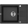 Laveo CELIA granitový drez 65 x 44 cm s batériou, čierny SJCG713T