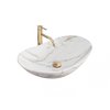 Rea ROYAL SHINY AIAX keramické umývadlo na dosku 61,6 x 35,3 cm U8548