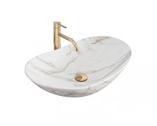 Rea ROYAL SHINY AIAX keramické umývadlo na dosku 61,6 x 35,3 cm U8548
