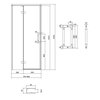Cersanit LARGA sprchový kút  80 x 80 x 195 cm, profil chróm S932-119+S932-131