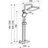 BESCO DUO SLIDE BLACK obdĺžnikový sprchový kút 140 x 90 x 195 cm sklo číre, profil čierny