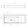 Elita Level ľavé nástenná umývadlo Solid Surface 120,5x45,5 cm White Matt RE041461195290