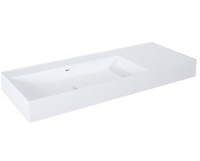 Elita Level ľavé nástenná umývadlo Solid Surface 120,5x45,5 cm White Matt RE041461195290