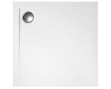 POLIMAT GEOS štvorcová sprchová vanička akrylát biela 90 x 90 x 4,5 cm 00433