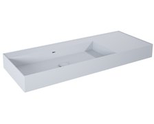 Elita Level ľavé nástenná umývadlo Solid Surface 120,5x45,5 cm Stone matt RE041461197040