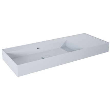 Elita Level ľavé nástenná umývadlo Solid Surface 120,5x45,5 cm Stone matt RE041461197040