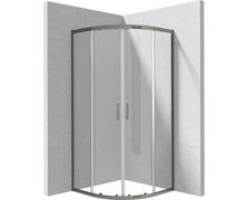 Deante FUNKIA EVO štvrť-kruhový sprchový kút 80 x 80 x 195 cm, sklo číre, profil titanium KYP_D088P