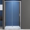 Novoterm Solid DS 100 CHR sprchové dvere posúvne 100 x 195 cm sklo číre