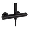 Besco EXO-C BLACK sprchové dvere 120 x 190 cm, sklo číre, profil čierny