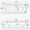 Excellent Oceana SLIM – Obdĺžniková akrylátová vaňa do kúpeľne 160 × 75 cm, biely lesk (WAEX.OCE16WHS)