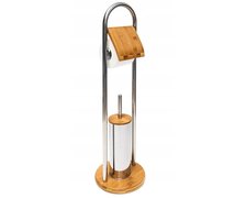 Rea 390228 BAMBUS stojan na WC kefu a toaletný papier HOM-07500