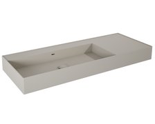 Elita Level ľavé nástenná umývadlo Solid Surface 120,5x45,5 cm Fume matt RE041461197020