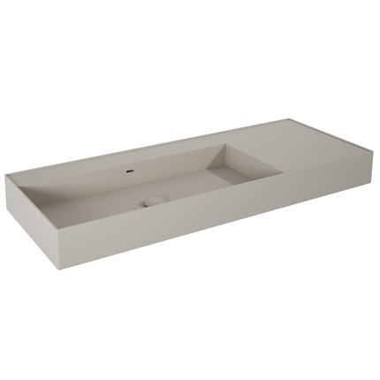 Elita Level ľavé nástenná umývadlo Solid Surface 120,5x45,5 cm Fume matt RE041461197020